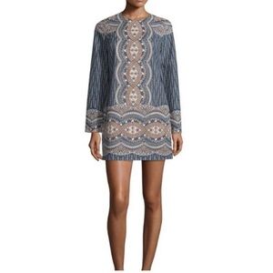 BCBGMAXAZRIA Womens Allina Lace Long-Sleeve Cocktail Dress size Small